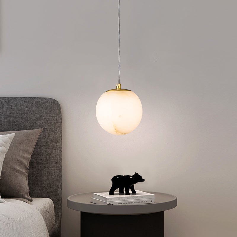 Thehouselights-Transmission Pendant Light in Marble Diffuser-Pendant--