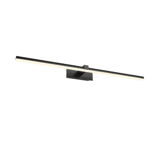 Thehouselights-Ultra-thin Bathroom Vanity Light Armed LED Wall Sconce in Brushed Black/White-Wall Lights-Black-80.5CM