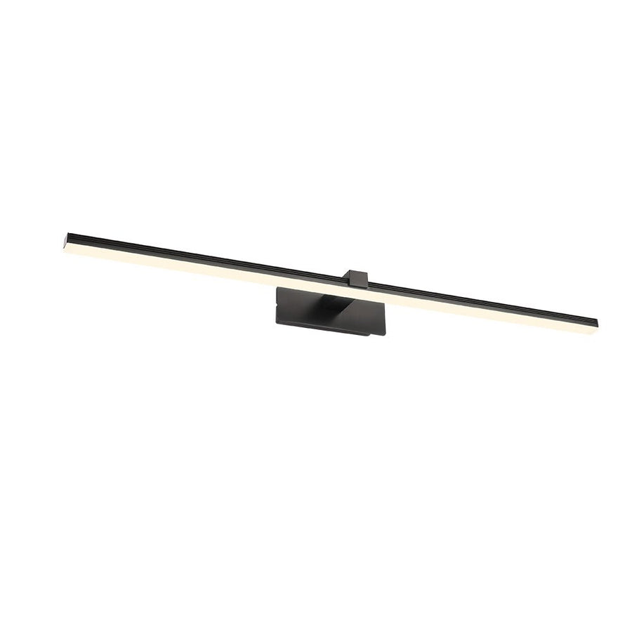 Ultra-thin Bathroom Vanity Light Bar LED Wall Sconce in Brushed Black ...