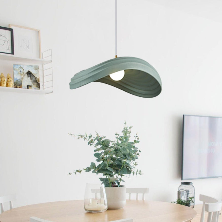 Thehouselights-Unique Layered Shape Curved Pendant Light-Pendant-Green-