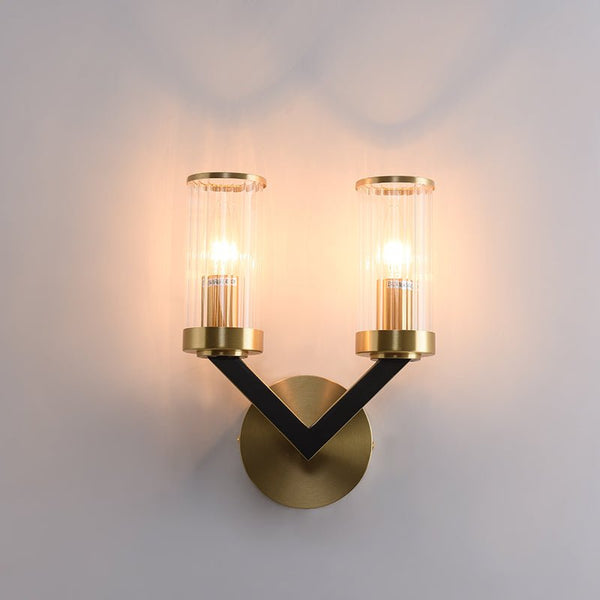 Thehouselights-V-shape Cylinder Creative Vanity Wall Sconce-Wall Lights--